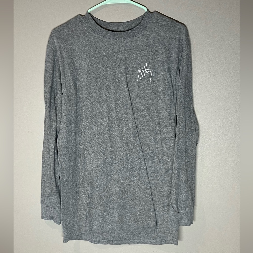 Guy Harvey Charcoal Long Sleeve Tee